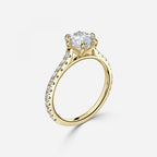Round Brilliant Cut Micro Setting Diamond Ring