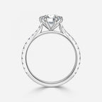 Round Brilliant Cut Micro Setting Diamond Ring