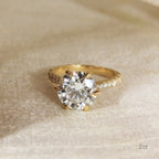 Round Brilliant Cut Micro Setting Diamond Ring