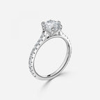 Round Brilliant Cut Micro Setting Diamond Ring