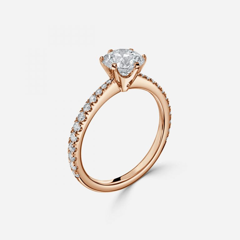 Round Brilliant Micro Set Engagement Ring