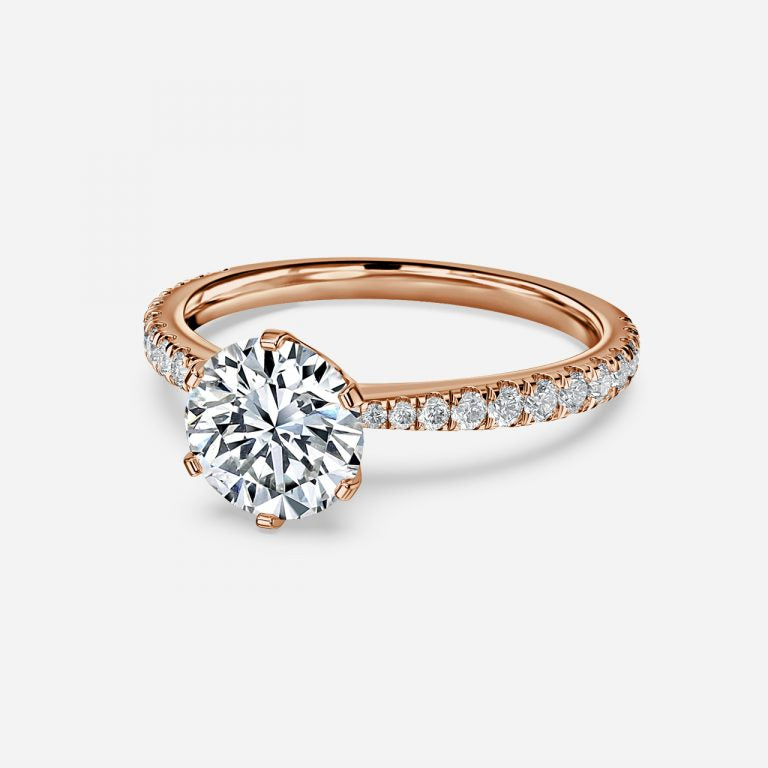 Round Brilliant Micro Set Engagement Ring