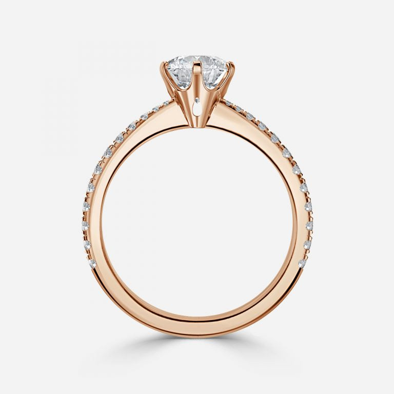 Round Brilliant Micro Set Engagement Ring