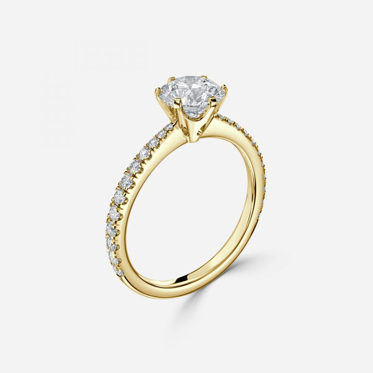 Round Brilliant Micro Set Engagement Ring