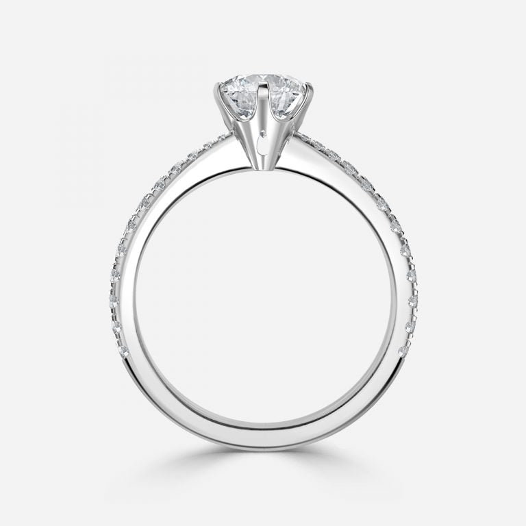 Round Brilliant Micro Set Engagement Ring