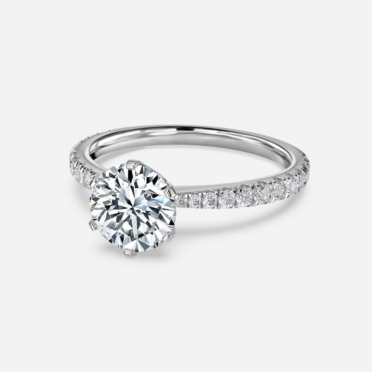 Round Brilliant Micro Set Engagement Ring