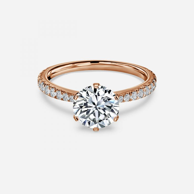 Round Brilliant Micro Set Engagement Ring