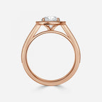 Round Milgrain Set Halo Round Engagement Ring