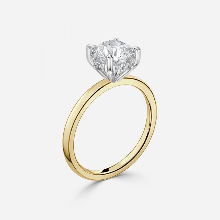 Round Solitaire Bezel Set Engagement Ring