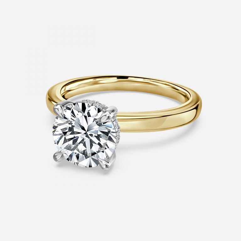 Round Solitaire Bezel Set Engagement Ring