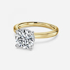 Round Solitaire Bezel Set Engagement Ring