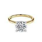Two Tone Round Solitaire Engagement Ring