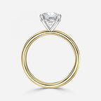 Two Tone Round Solitaire Engagement Ring