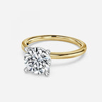 Two Tone Round Solitaire Engagement Ring