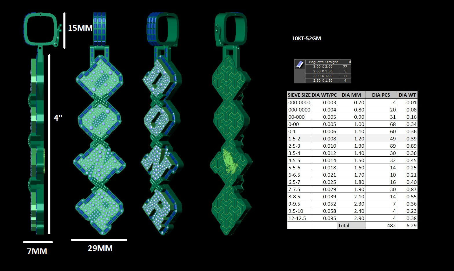 10K Solid Gold With Lab Grown Diamond Pendant - Upgrade to Lab Grown Diamond