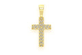 X Design Cross Pendant 14k Solid Gold Diamonds Men's Jewelry - 0.75 CTW