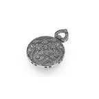 Vintage Round Diamond 14k solid gold Women's Necklace Pendant -1.19 CTW