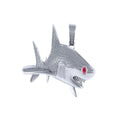 Shark Diamond Pendant 14k white Solid Gold - 1.83 CTW
