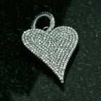 925 Silver Pave VVS Diamond Heart Pendant - 2.11 CTW