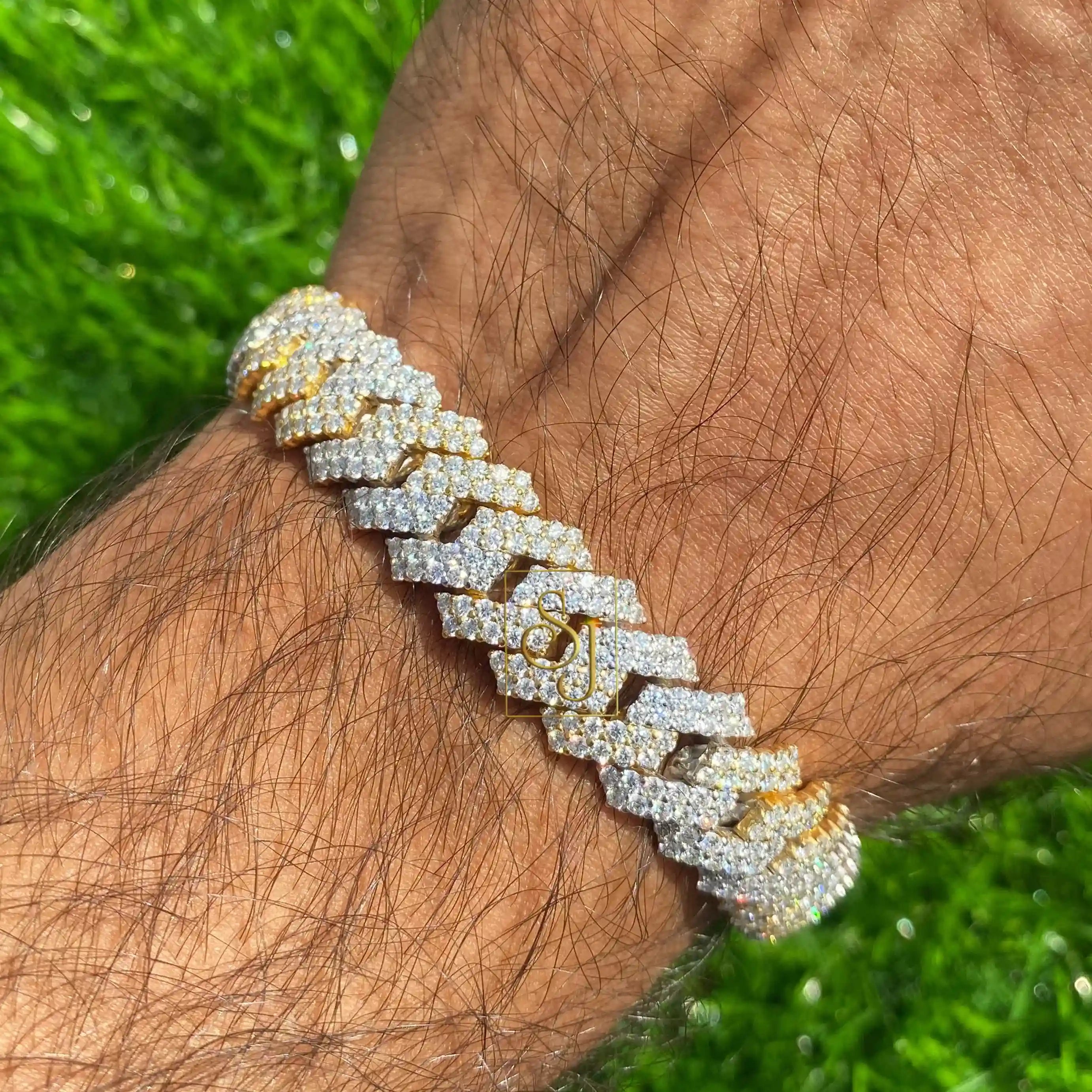 15.5MM Cuban Link Diamond Bracelet