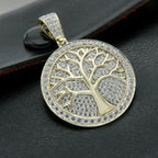 Custom Tree of Life 14k solid gold Diamond Pendant - 3.07 CTW
