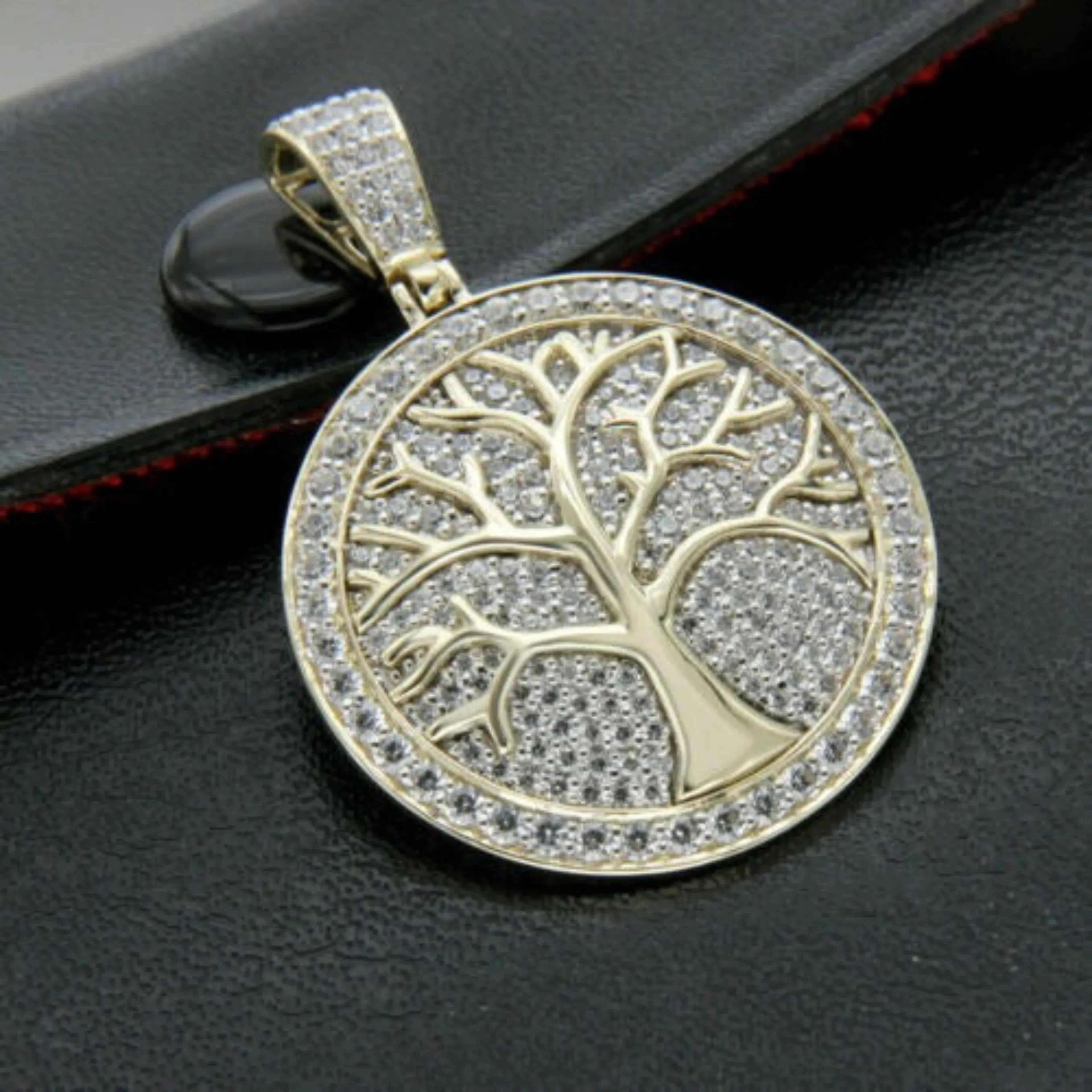 Custom Tree of Life 14k solid gold Diamond Pendant - 3.07 CTW