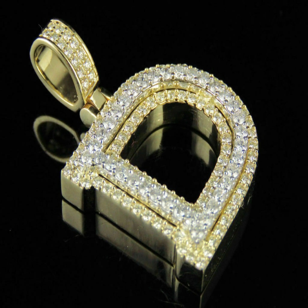 Custom Letter "D" Diamond Pendant - 2.03 CTW