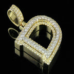 Custom Letter "D" Diamond Pendant - 2.03 CTW