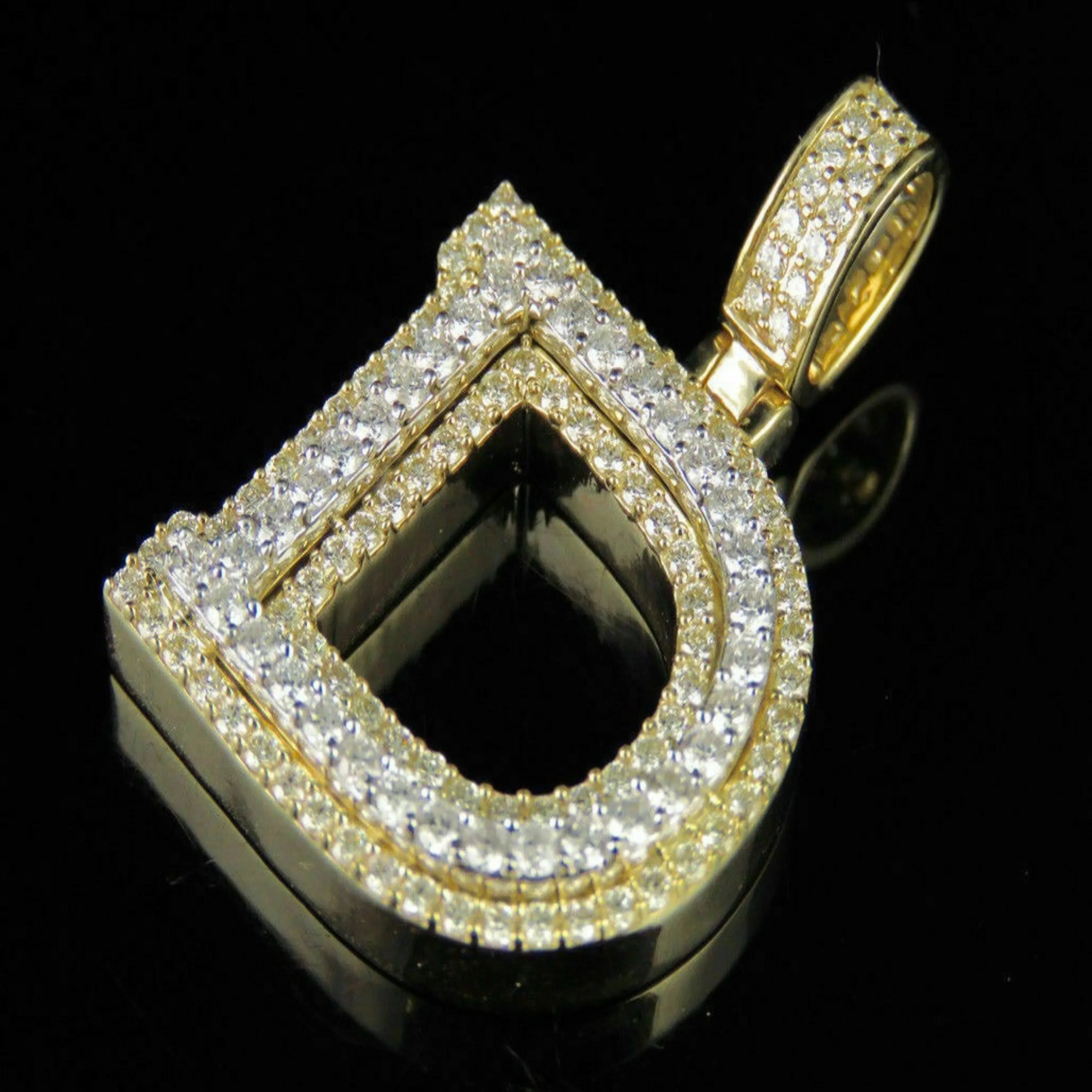 Custom Letter "D" Diamond Pendant - 2.03 CTW