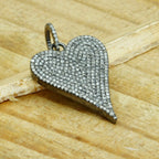 925 Silver Pave VVS Diamond Heart Pendant - 2.11 CTW