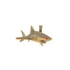 Shark Diamond Pendant 14k white Solid Gold - 1.83 CTW