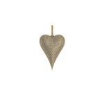 925 Silver Pave VVS Diamond Heart Pendant - 2.11 CTW