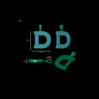 Custom Letter "D" Diamond Pendant - 2.03 CTW