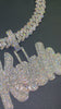 Custom Two Layer Iced out KASH Letter Moissanite Diamond Pendant for Prom Party