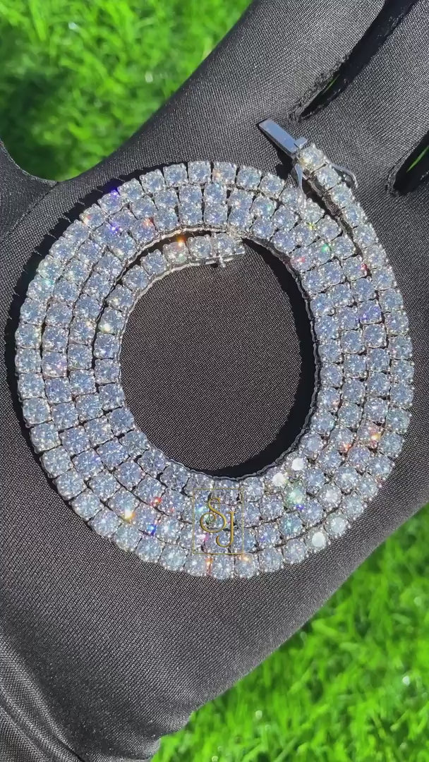 5MM Round Moissanite Diamond Tennis Chain