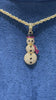 Icy Lab Grown Mini Snowman Pendant
