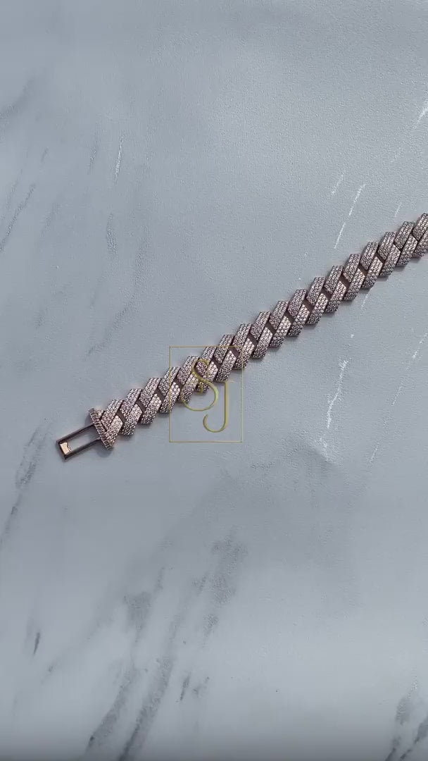 12MM VVS Diamond Cuban Link Bracelet for Men