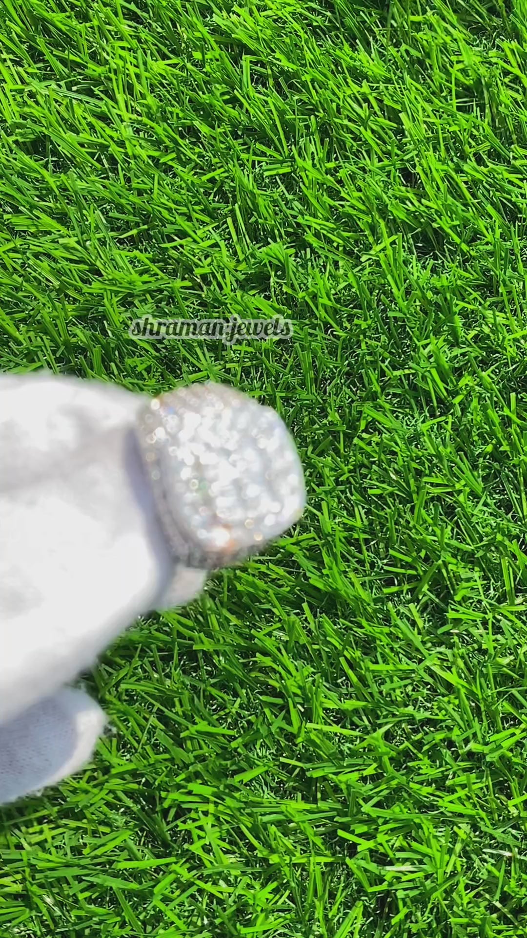 Cluster Diamond Men's Engagement Round Moissanite Ring