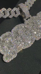 Custom Diamond Party Pendant Hip Hop Prom Charm - 50.11 CTW