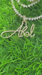Personalized Abel Pendant 14K solid Gold VVS Diamond - 1.01 CTW