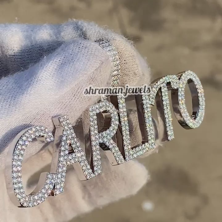 Custom Letter VVS Moissanite Pendant - 4.07 CTW