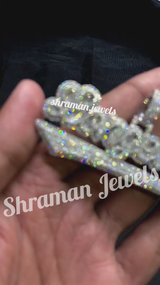 Longevity Moissanite Custom Diamond Name Pendant Premium Quality - 7.78 CTW