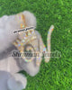 ICED OUT CROWN WITH INITIAL LETTER "W" Unisex NECKLACE CHARM PENDANT FOR GIFTS IDEAS