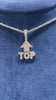 Iced Out Top Emoji Silver Pendant