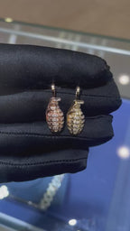 Grenade Diamond Pendant 14K Solid Gold - 0.40 CTW