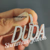 CUSTOM NAME LETTER NECKLACE "DUDA" VVS PENDANT FOR UNISEX Birthday Gift
