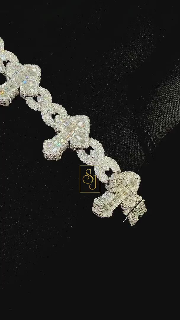 Men's Premium Out CROSS Cuban Link Bracelet