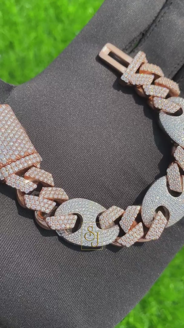 Men's Fancy 14MM VVS Diamond Cuban Link Bracelet