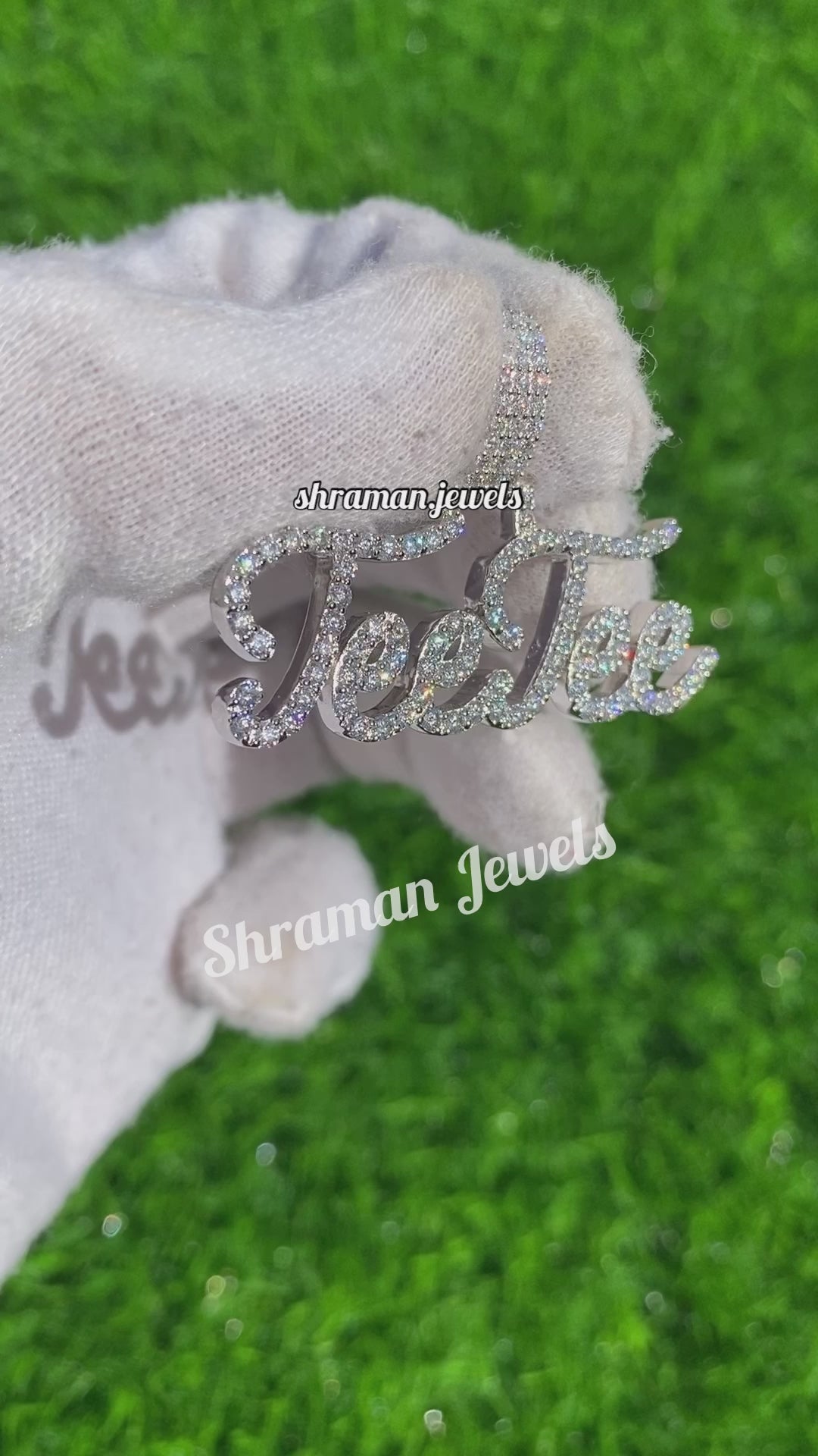 Custom "Tee Tee" Letter Unisex Diamond VVS Pendant