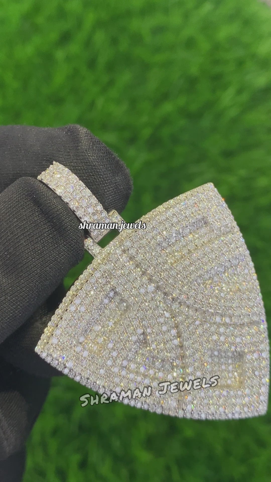 Iced Out VVS Moissanite Custom Logo Pendant